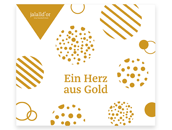 Mischungsboxen-Aufkleber-Herz-Gold