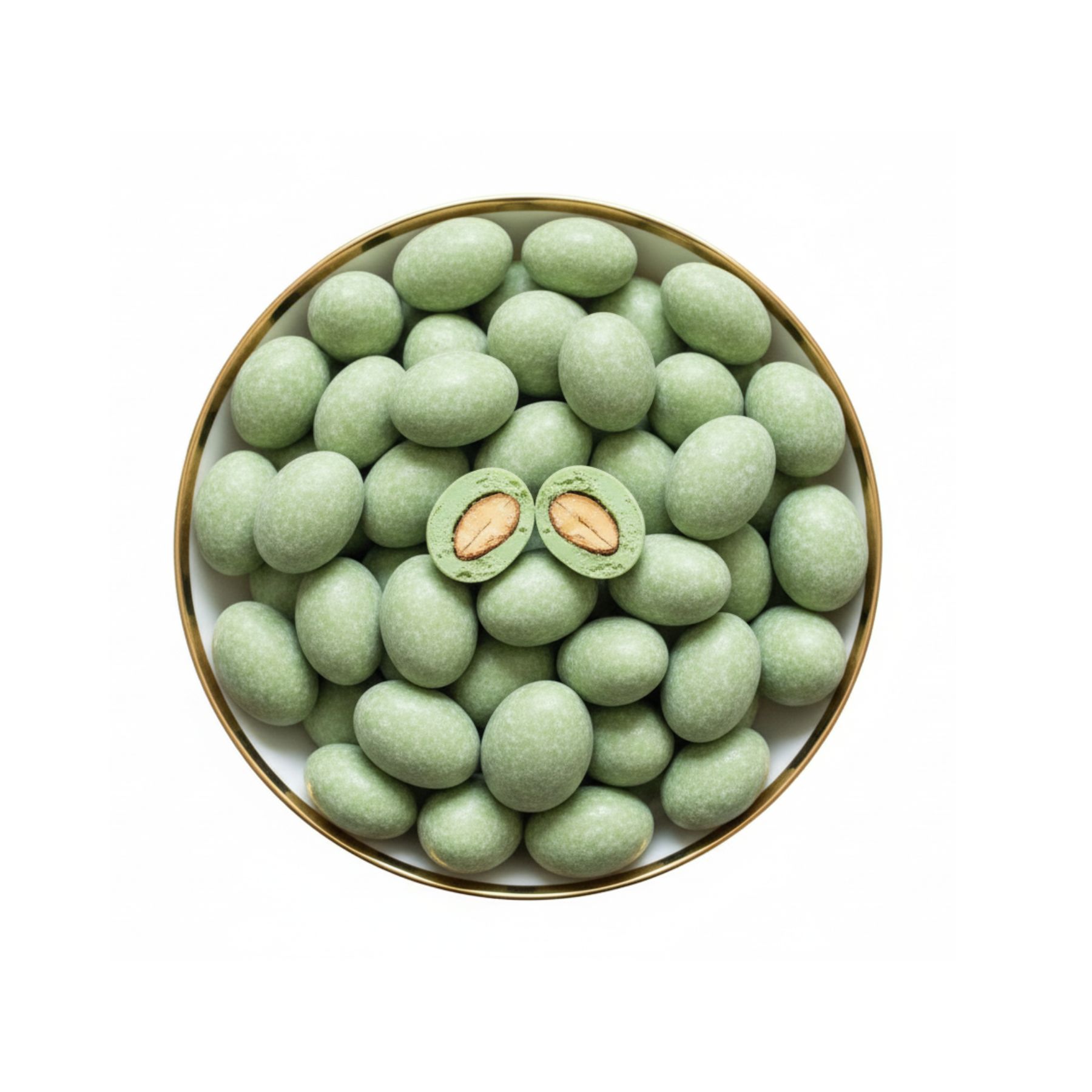 Mandeln in Pistazien-Schokolade