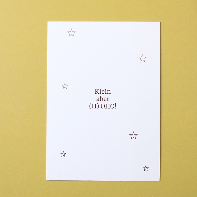 Postkarte "Klein aber (H)OHO!"