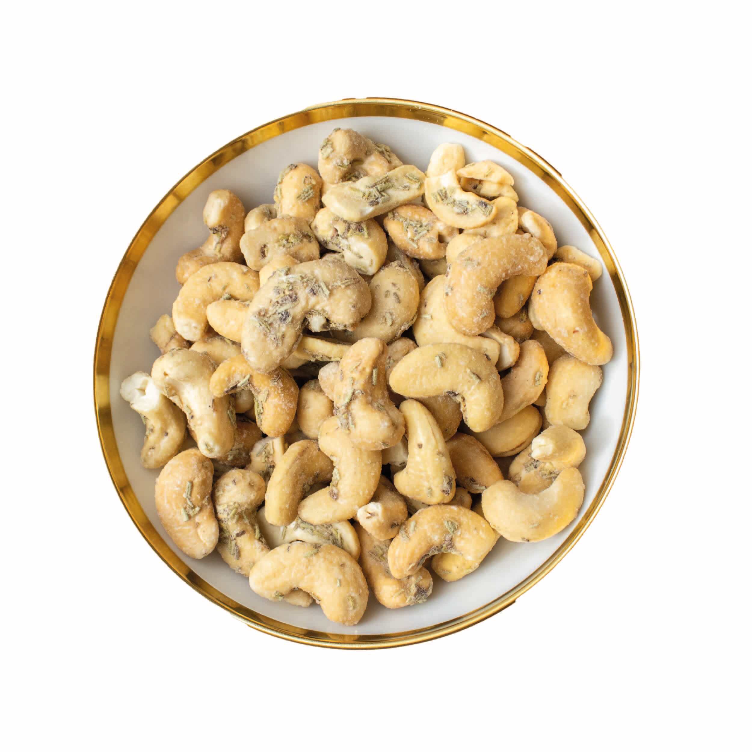 Cashewkerne geröstet mit Rosmarin und Meersalz